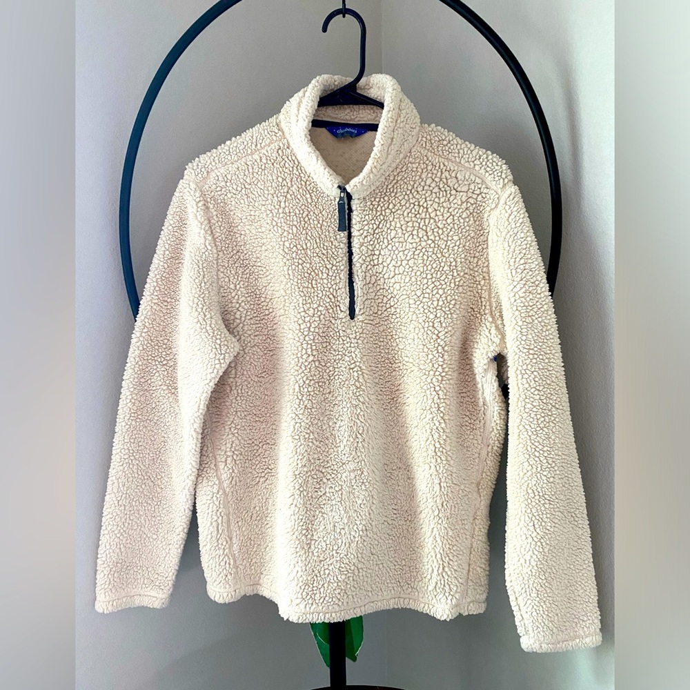 Chubbies Cream 3/4 Zipper Men’s Small Fleece or Womens Medium